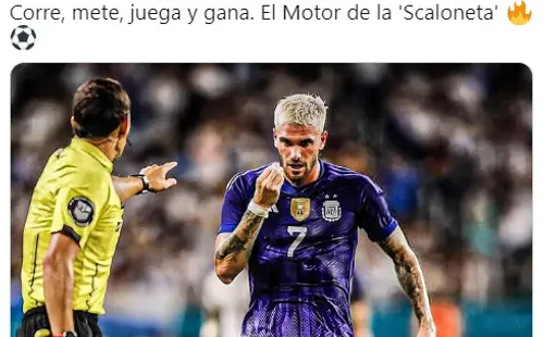 El récord que rompió De Paul ante Honduras.