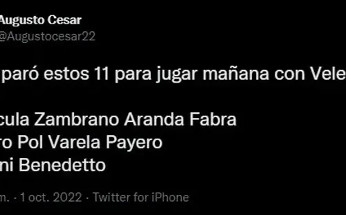 La formación de Boca.