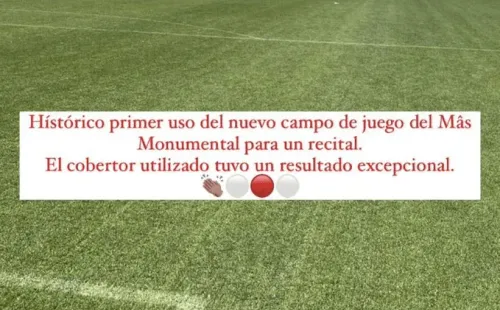 Así quedó el césped del Monumental tras el recital de los Guns N’ Roses
