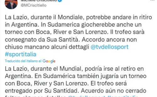 Sorpresa desde Italia.