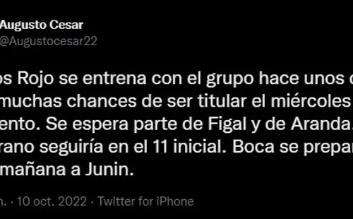 La situación de Rojo.