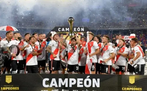 River, último ganador del Trofeo de Campeones: derrotó a Colón en la edición 2021 (Foto: Getty Images)