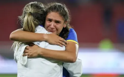 La emoción de Estefanía Palomar, autora de goles importantes. (CONMEBOL)