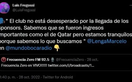 La situación de Boca y los sponsors.