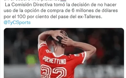 Se confirmó la primera baja de River para el 2023.