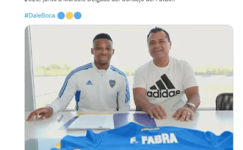 Fabra renovó su contrato con Boca.