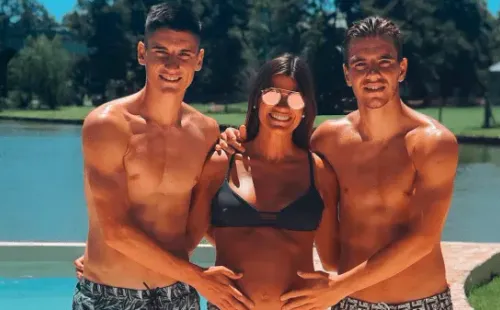 El futbolista de Villarreal junto a su hermano Francesco y su hermana Luciana (Foto: Instagram Gio Lo Celso)