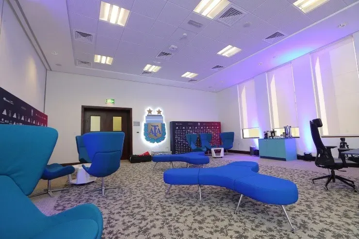 Así es la casa de la Selección Argentina en Qatar.