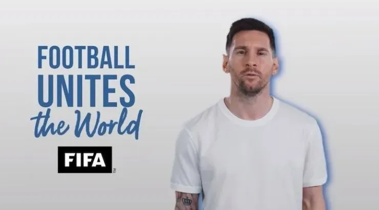 Lionel Messi y su participación en un comercial de la FIFA, con esa frase.