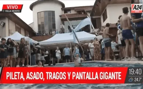 La increíble fiesta en la casa de Diego Maradona en Devoto (Foto: A24)