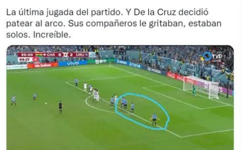 De la Cruz fue tendencia por una jugada insólita en la eliminación de Uruguay.