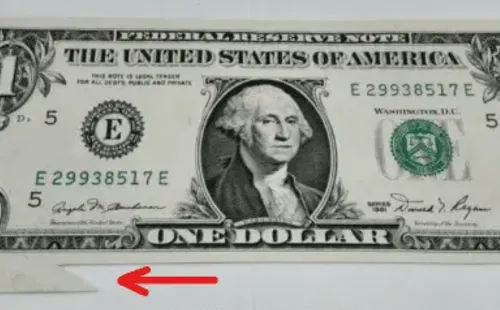 El error mariposa que tiene el extraño billete de 1 dólar.