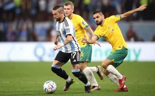 Getty Images. Papu Gómez ante Australia, antes de la lesión.