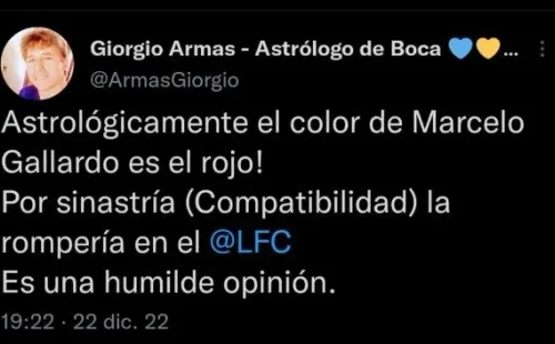 El aviso de Giorgio Armas.