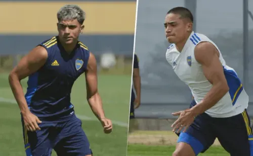 Algunos juveniles de Boca, como Exequiel Zeballos y Luca Langoni, exhibieron un cambio físico desde la llegada del profe Pablo Santella (Foto: Twitter Boca)