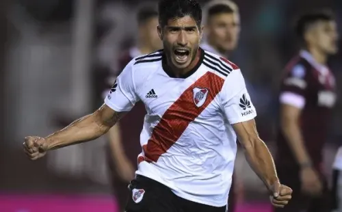 Lollo festejando un gol en River. (Foto: Getty)