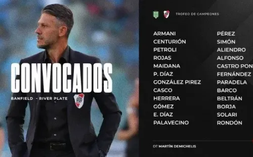 Los convocados de River. (Foto: Prensa River)