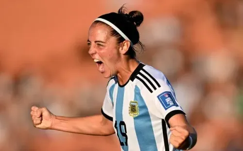 Mariana Larroquette, goleadora en la última fecha FIFA. (PRENSA AFA)