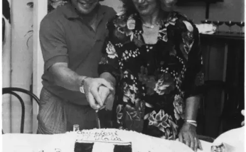 Maradona y la presidenta del club. (revista Undici)