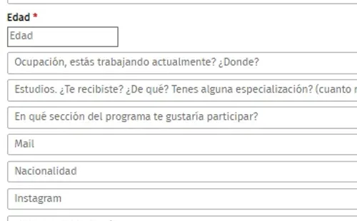 El formulario de Los 8 escalones.