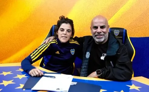 Flor Quiñones y Mauricio Serna. Boca oficial
