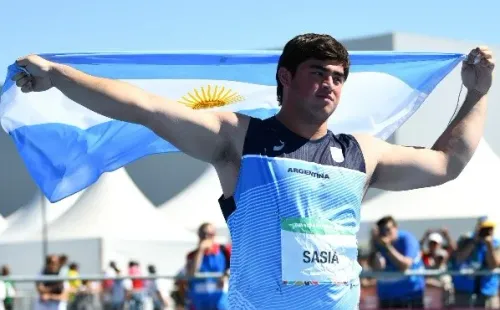 Nazareno Sasia, medalla de oro en lanzamiento de bala (Getty)