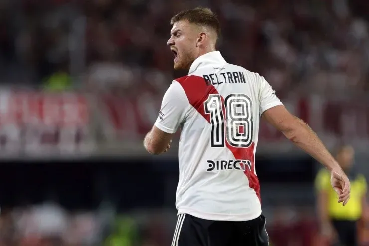 Beltrán, la llave de gol de Demichelis (Getty)