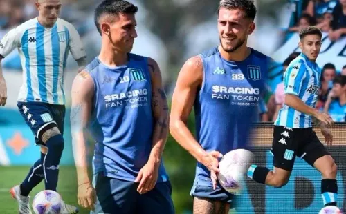 Aníbal Moreno, Matías Rojas, Gonzalo Piovi y Gabriel Rojas estarían ante Boca (Foto: Prensa Racing)