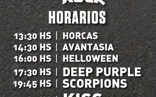 La grilla del evento.