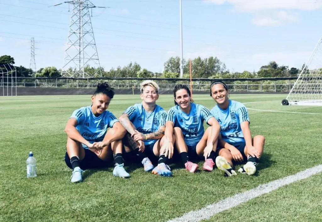 Cruz, Yamila Rodríguez, Romina Núñez y Eliana Stábile en la Selección.