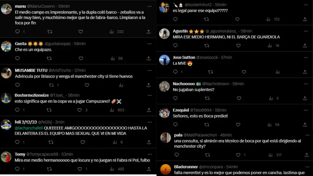 Comentarios de algunos hinchas por el posible XI de Boca