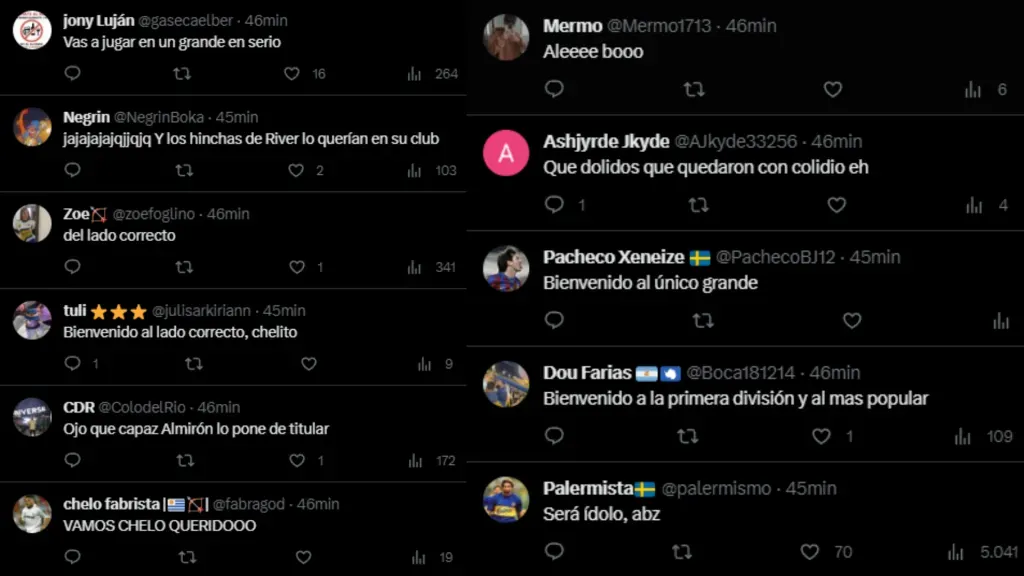 Reacciones de hinchas de Boca ante la presentación de Saracchi