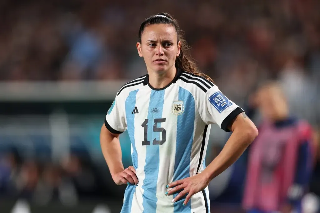 AUCKLAND, NEW ZEALAND – JULY 24: Florencia Bonsegundo of Argentina looks on during the FIFA Women’s World Cup Australia & New Zealand 2023 Group G match between Italy and Argentina at Eden Park on July 24, 2023 in Auckland, New Zealand. (Photo by Phil Walter/Getty Images)