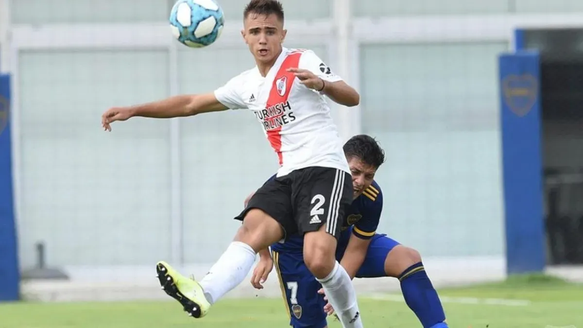 Leandro Peña Biafore en la reserva de River. // Getty