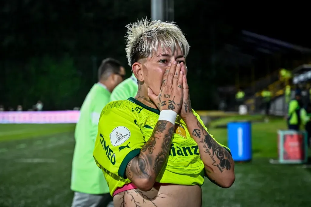 La emoción de Yamila Rodríguez tras llegar a otra final.  CONMEBOL