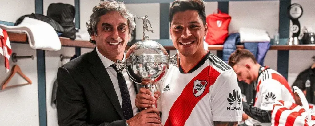 Los Enzos y la Copa: Francescoli y Pérez.