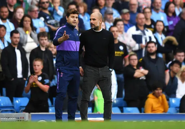 Guardiola y Pochettino se han enfrentado en múltiples ocasiones y nunca han tenido problemas entre ellos. (Photo by Shaun Botterill/Getty Images)