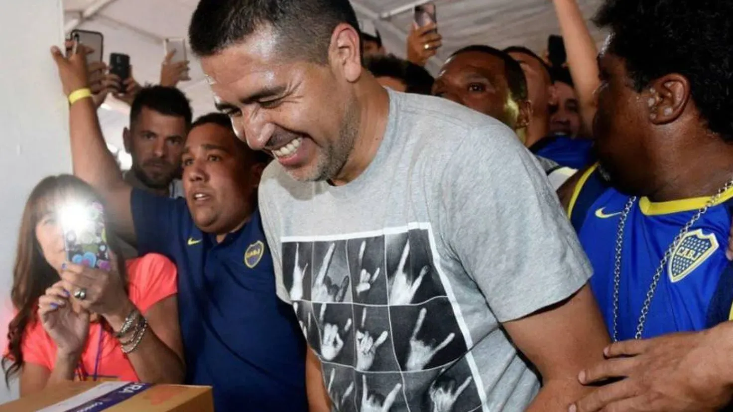 Juan Román Riquelme en las últimas elecciones en Boca en 2019.