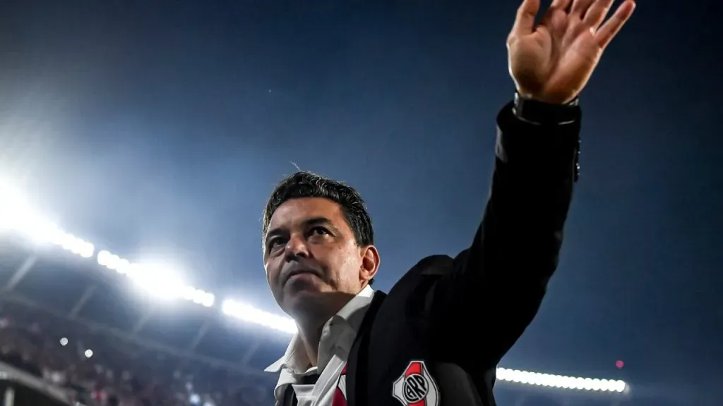 Gallardo, en su despedida de River.