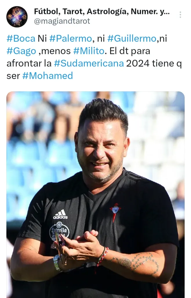 Mohamed ya sonó como candidato a dirigir Boca.