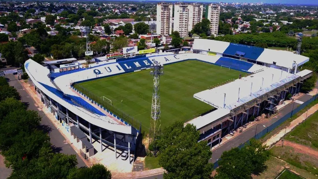 El Estadio Centenario, la nueva casa del QAC, con su estructura actual (@quilmesaclub)