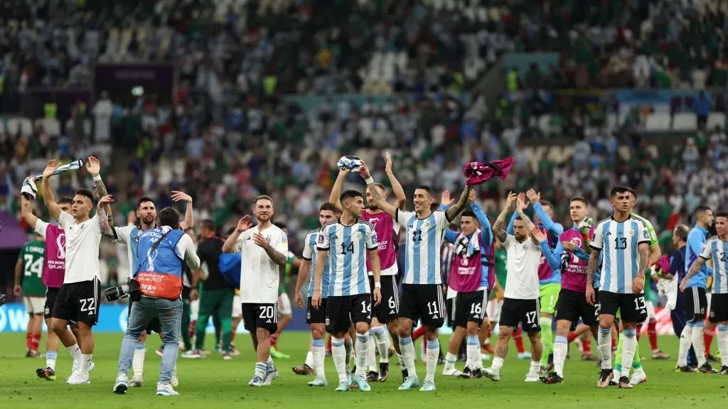 Celebración final, Argentina se recuperaba y conseguía una victoria clave (Getty Images)