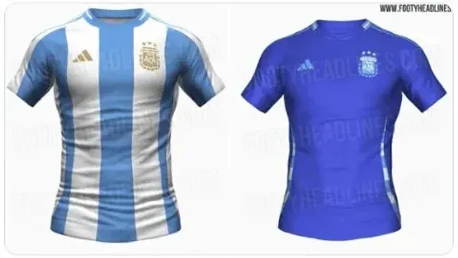 El nuevo diseño de la camiseta de la Selección Argentina según Footy Headlines.