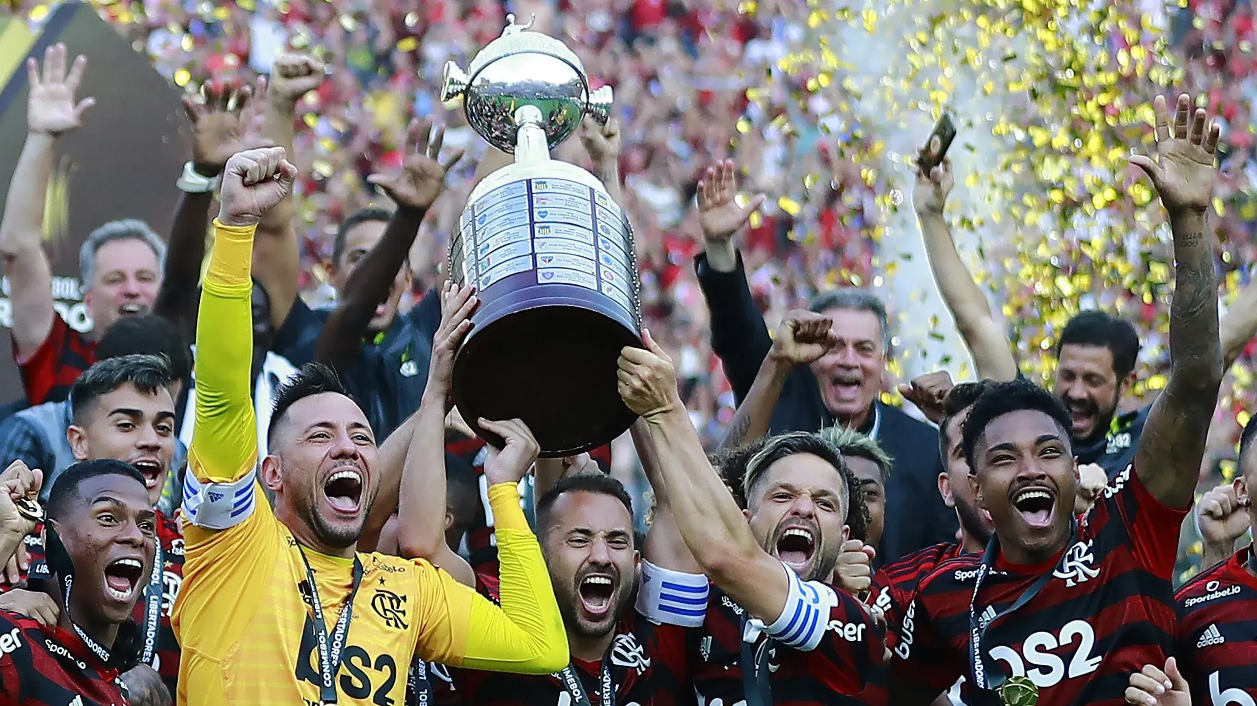 Flamengo le ganó a River la recordada final de Lima en 2019, con dos tantos de Gabigol sobre el final. (Getty)