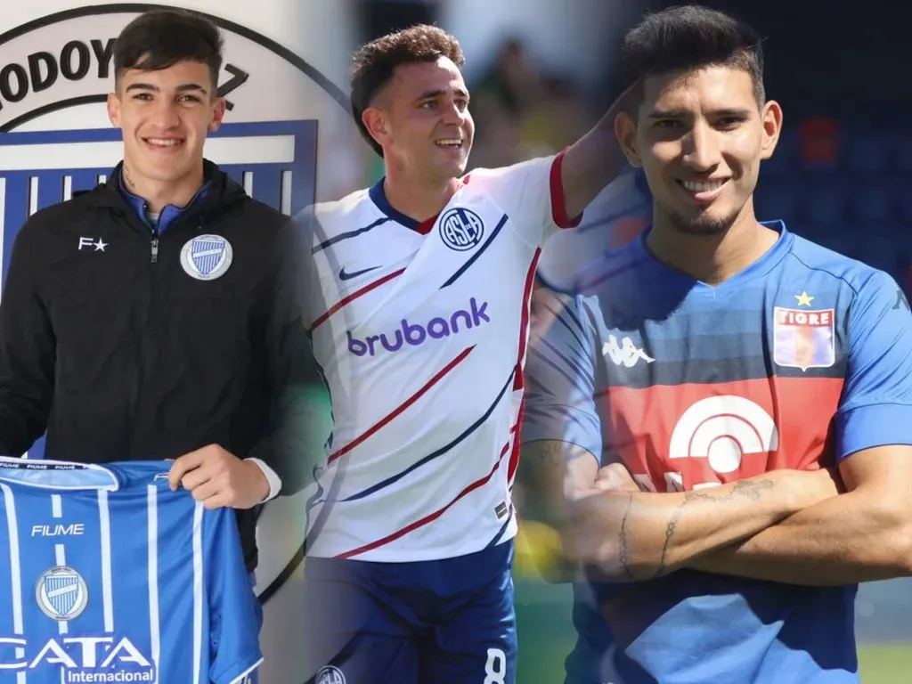 Gabriel Vega, Gonzalo Maroni y Aaron Molinas regresarán a Boca tras sus respectivos préstamos. (Prensa Godoy Cruz, San Lorenzo y Tigre)