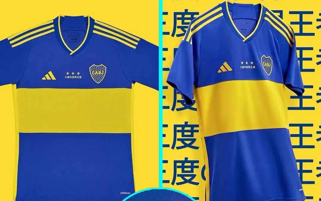 La nueva camiseta de Boca que lanzó para conmemorar el tricampeonato mundial.