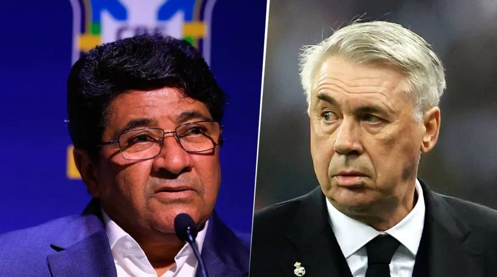 Ednaldo Rodrigues buscó a Ancelotti para la selección de Brasil, sin éxito (Getty Images).