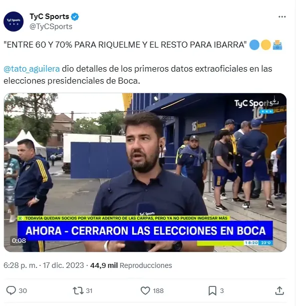 Tato Aguilera da por ganador a Román.