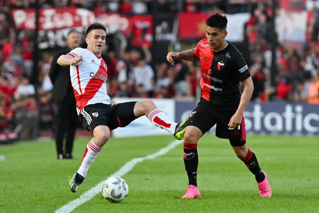 Agustín Palavecino durante un partido de River. (Foto: Getty)