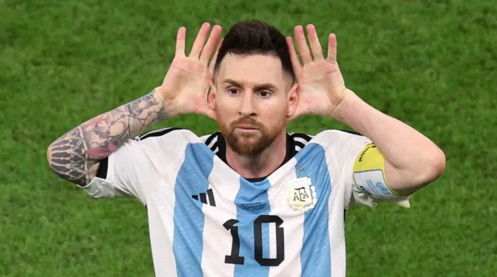 A lo Riquelme, Messi volvió a inmortalizar el Topo Gigio en Qatar. (Getty)